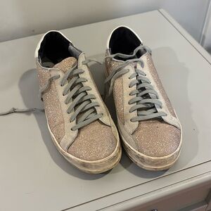 P448 Rose Gold glitter sneaker